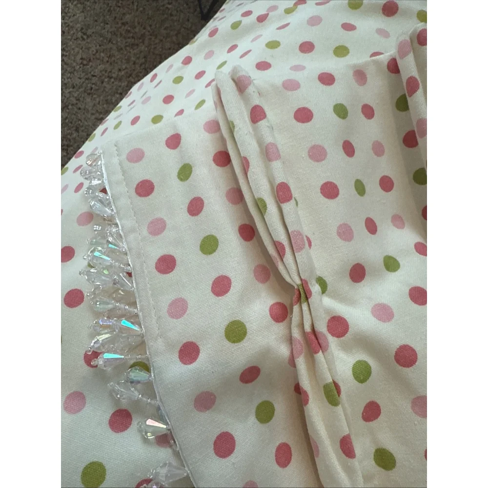 Custom Made Leopard Pink Polka Dot Std Shams Euro Shams Bedskirt Curtains 7pcs